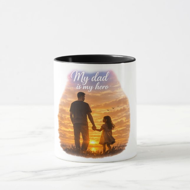 My Dad Is My Hero Mug Gift (Center)