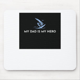 My Dad Is My Hero Sticker  Mouse Pad