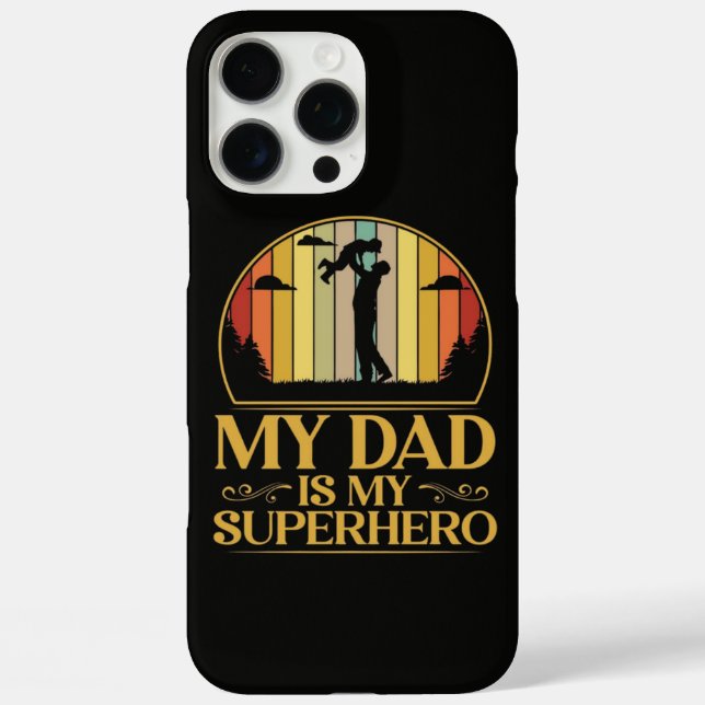 My Dad is My Super Hero Case-Mate iPhone Case (Back)