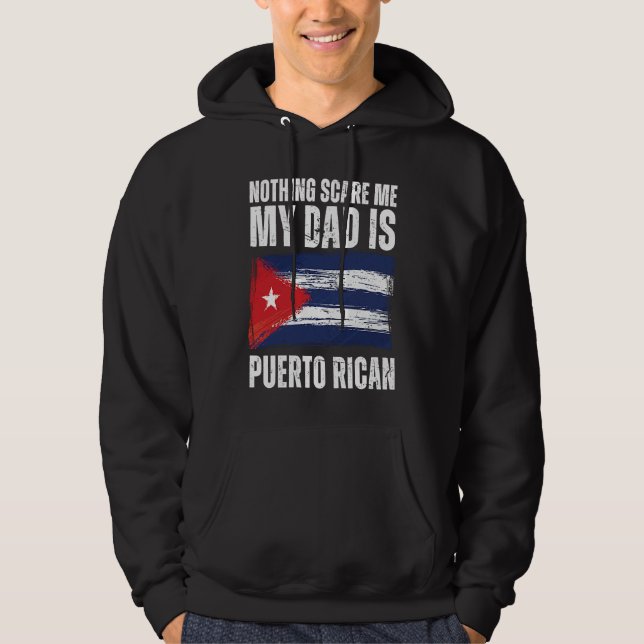 My Dad is Puerto Rican Puerto Rico Pride Flag Heri Hoodie (Front)