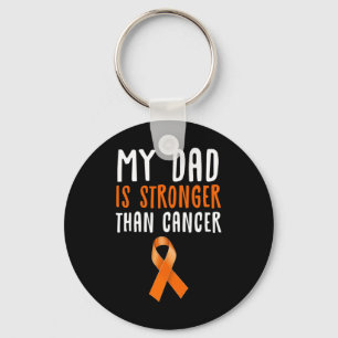 My Dad Is Stronger Than Cancer Leukaemia Awareness Key Ring