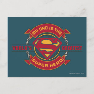 My Dad is the World's Greatest Super Hero Postcard