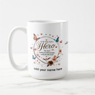 My Dad, My Hero – 15 oz Floral Personalised Mug