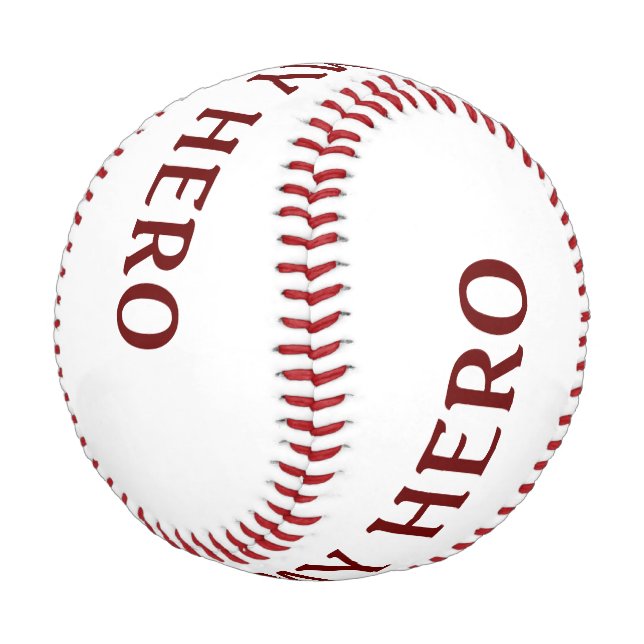 My dad My hero Baseball (Angled)