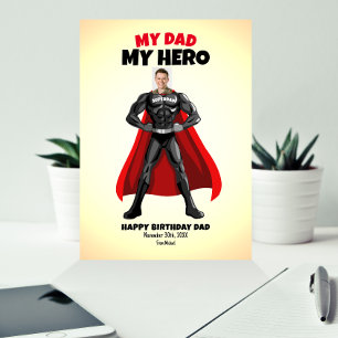 My Dad My Hero Funny Birthday Card