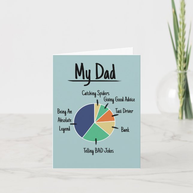 My Dad- Pie Chart Father's Day Card (Front)