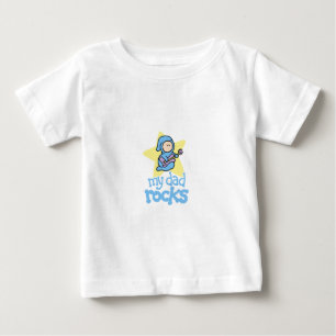 My Dad Rocks - Baby with Guitar T-Shirt