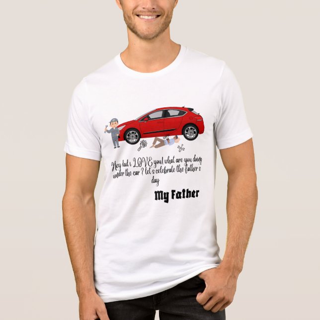 My Dad the Mechanic – Coolest Fixer all time Tri-Blend Shirt (Front)