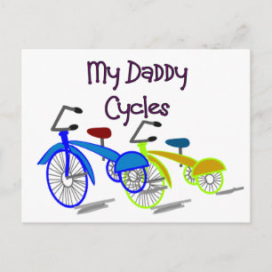 My Daddy Cycles--Kids Biking T-shirts Postcard