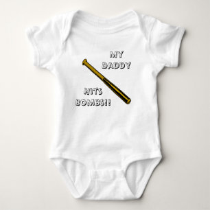 My Daddy Hits Bombs Baby Bodysuit