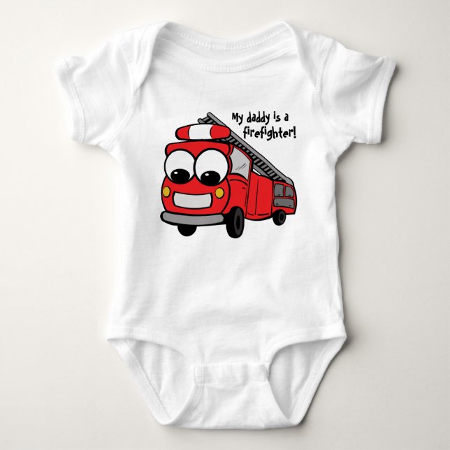 My daddy is a firefighter - baby bodysuit (Front)