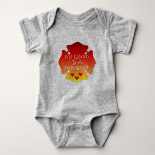 My Daddy Is A Firefighter   Baby Bodysuit