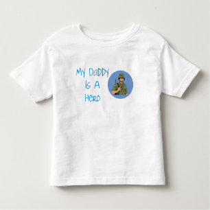 My Daddy Is A Hero Army Soldier Kids Shirt
