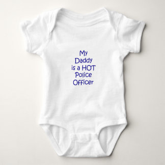 My daddy is a hot police officer baby bodysuit