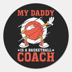 My Daddy Is A Sketll Coach Sports Child Proud - Classic Round Sticker
