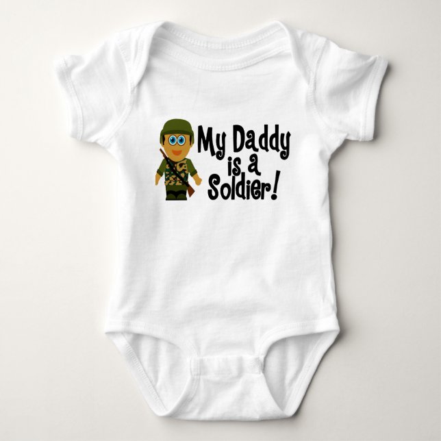 My Daddy is a Soldier Baby Bodysuit (Front)