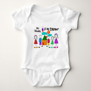My Daddy is an Engineer II Baby Bodysuit