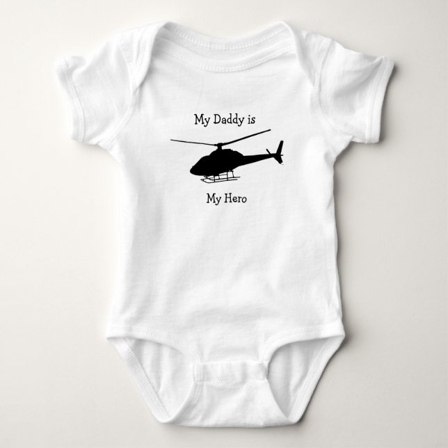 My Daddy is My Hero Medic Helicopter Baby Bodysuit (Front)