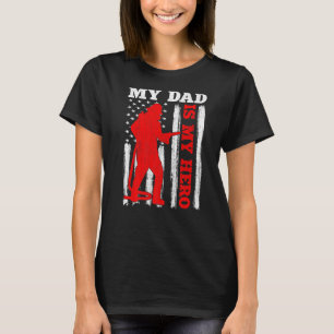 My Daddy Is My Hero USA Flag Firefighter Fireman D T-Shirt