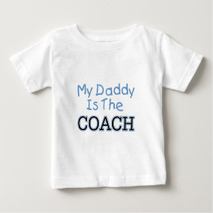 My Daddy Is The Coach (blue) Baby T-Shirt