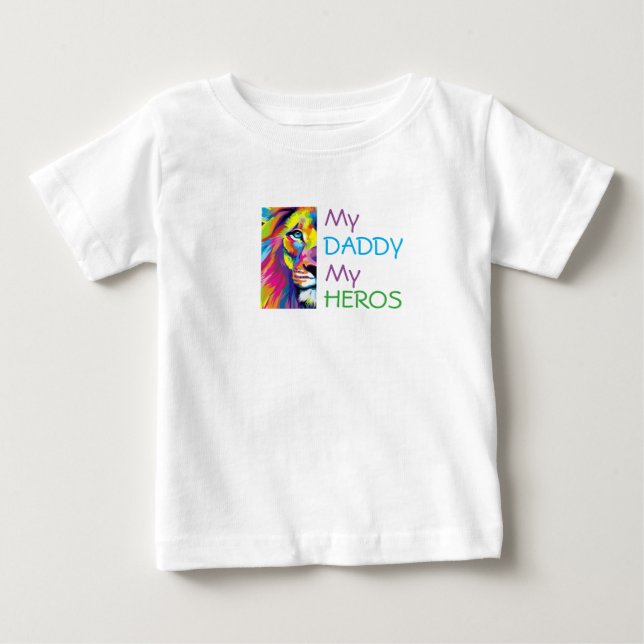 MY DADDY MY HERO TSHIRT FOR Little gir (Front)