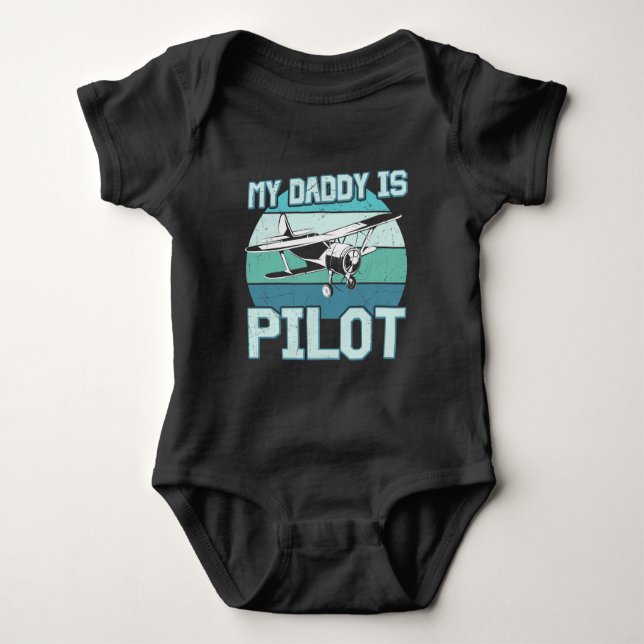 My Daddy/Pilot T-Shirt Baby Bodysuit (Front)