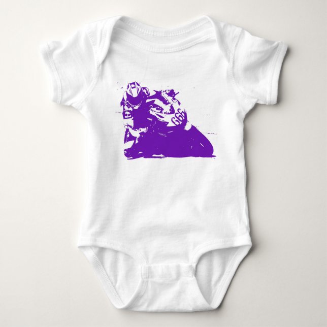 My Daddy Rides Motorcycles Baby Bodysuit (Front)