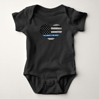 My Daddy's A Hero Thin Blue Line Infant Bodysuit