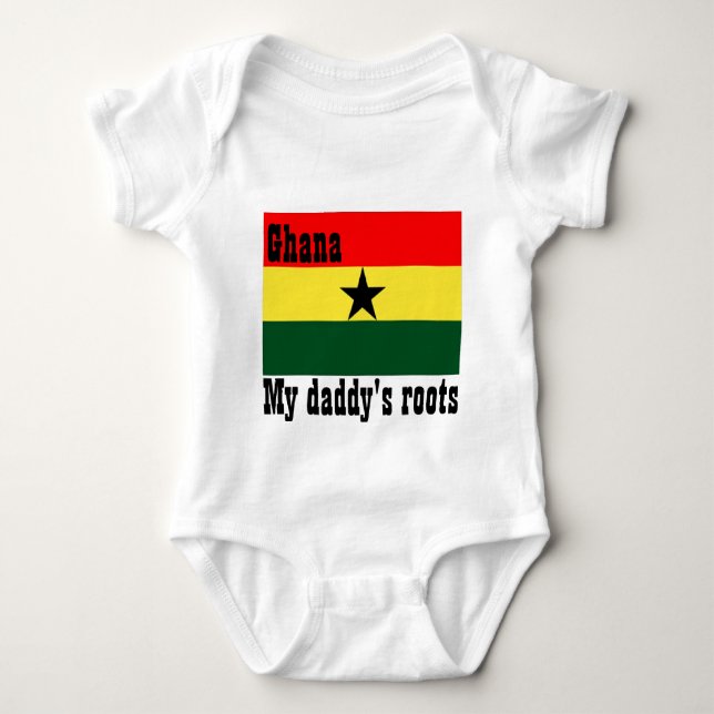 My daddy's roots ghana baby baby bodysuit (Front)
