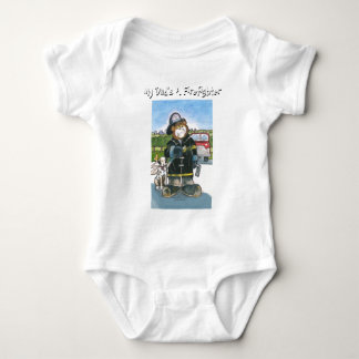 My Dad's A Firefighter - Baby Bodysuit