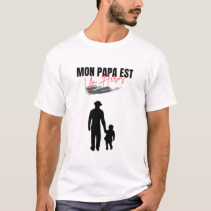 My dad's my hero, daddy, super daddy, drool, T-Shirt