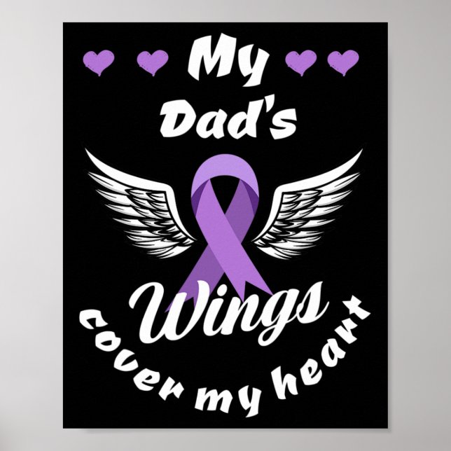 My Dad's Wings Cover My Heart Overdose Awareness  Poster (Front)