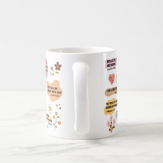 My Daily Bible Affirmations Boho Version  Coffee Mug (Handle)