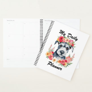 My Daily Planner Mini Schnauzer Flower Pink Re YPW