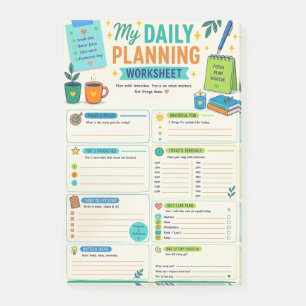 My Daily Planning Worksheet ⭐ Post-it Notes