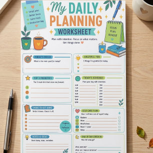 My Daily Planning Worksheet ⭐ Post-it Notes
