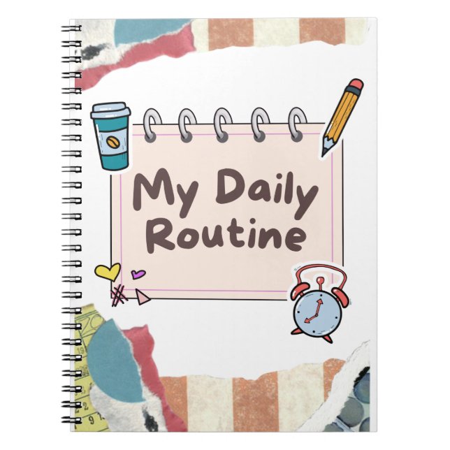 my daily routine spiral notebook (Front)