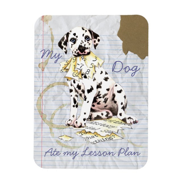 My Dalmatian Ate My Lesson Plan Magnet (Vertical)