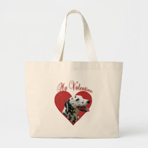 My Dalmatian Valentine Large Tote Bag