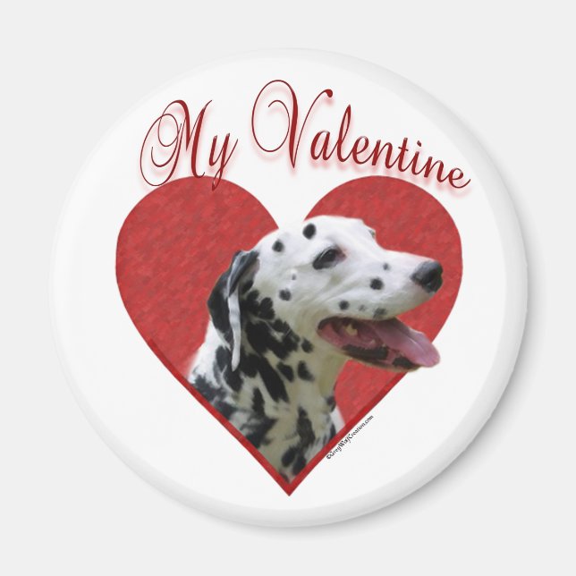 My Dalmatian Valentine Magnet (Front)