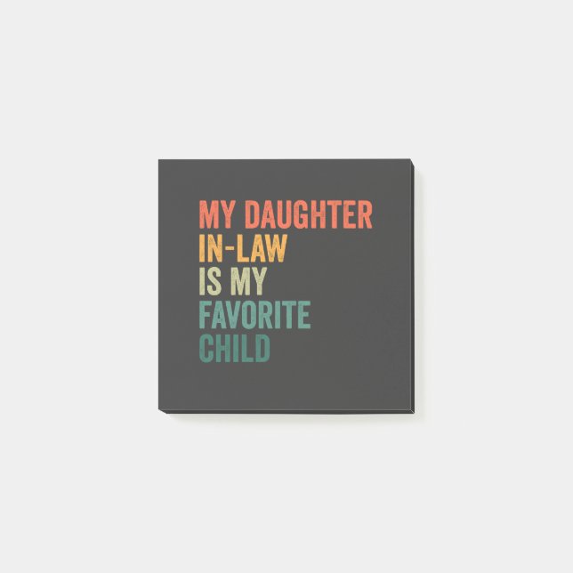 My Daughter in Law Is my Favourite Child Retro Gif Post-it Notes (Front)