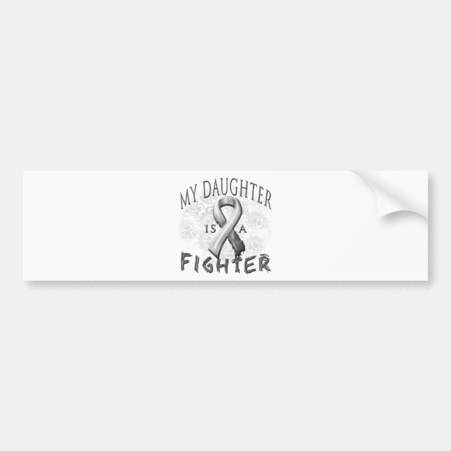 My Daughter Is A Fighter Grey Bumper Sticker (Front)