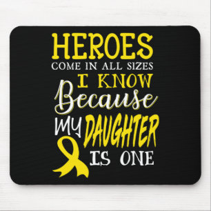 My Daughter Is A Hero Childhood Cancer Awareness 1 Mouse Pad