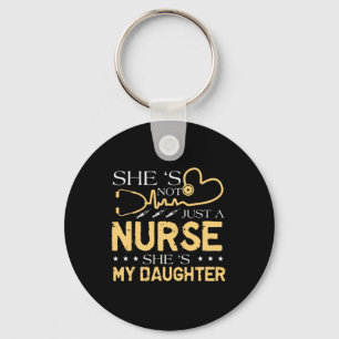 My Daughter Is A Nurse Proud Nurse's Mum Dad Rn Lp Key Ring