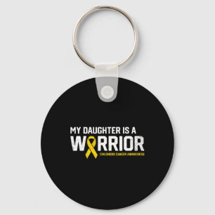 My Daughter is a Warrior Childhood Cancer Awarenes Key Ring