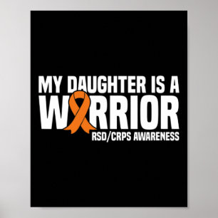 My Daughter Is A Warrior Orange Ribbon Rsdcrps Awa Poster