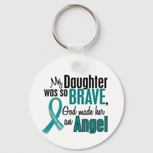 My Daughter Is An Angel 1 Ovarian Cancer Key Ring