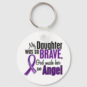 My Daughter Is An Angel Pancreatic Cancer Key Ring
