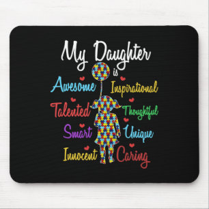 My Daughter Love Puzzle Autistic Cool Autism Aware Mouse Pad