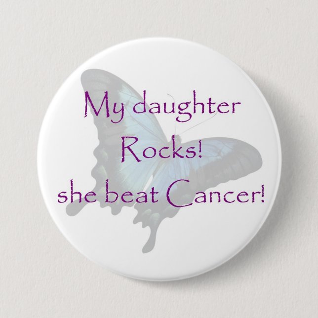 my daughter rocks 7.5 cm round badge (Front)